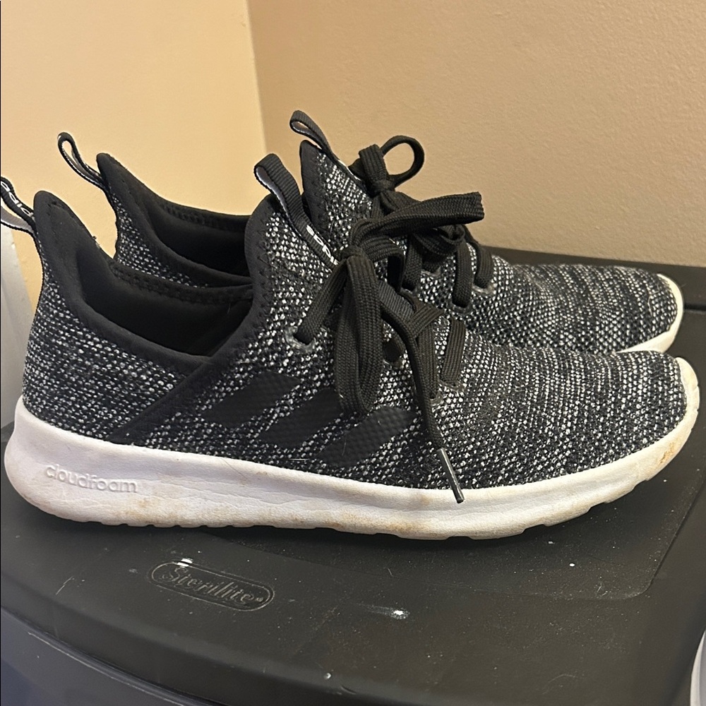 adidas Black and White Athletic Shoes